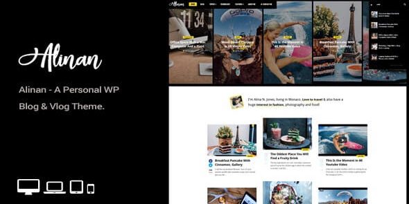 Alinan WP - A Personal WordPress Blog and Vlog Theme