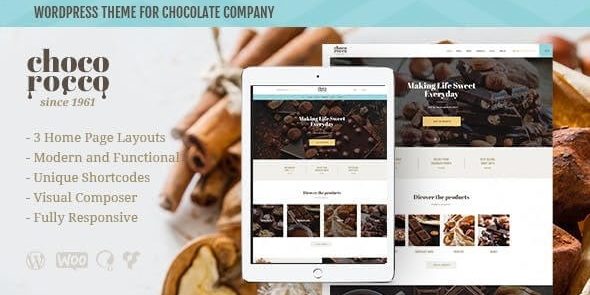 ChocoRocco - Chocolate Sweets & Candy Store WordPress Theme