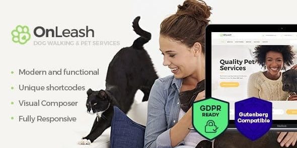 OnLeash - Dog Walking & Pet Services Veterinary WordPress Theme