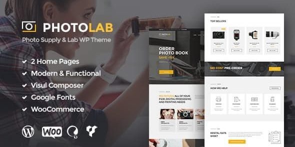 PhotoLab - A Trendy Picture Company & Stock Image Supply Store WordPress Theme