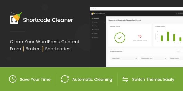 Shortcode Cleaner - Clean WordPress Content from Broken Shortcodes