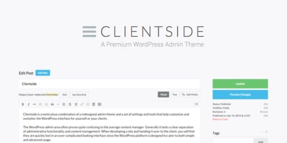 Clientside - WordPress Admin Theme