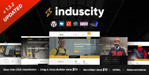Induscity - Factory and Manufacturing WordPress Theme