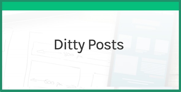 Ditty Posts - Add WordPress Posts to your Ditty