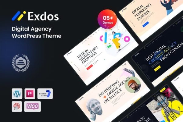 Exdos - Digital Agency Elementor Template Kit