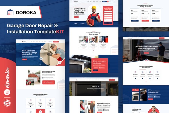 Doroka - Garage Door Repair Elementor Template Kit