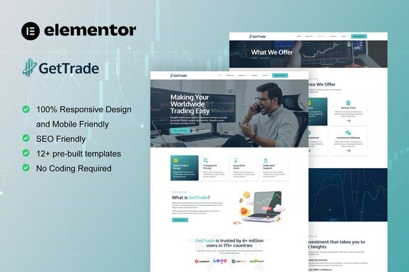 GetTrade - Trading & Investment Elementor Template Kits