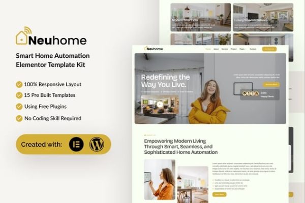 Neuhome - Smart Home Automation Elementor Template Kit