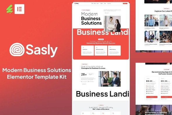 Sasly - Modern Business Solutions Elementor Template Kits