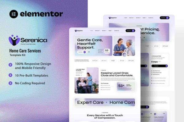 Serenica - Home Care Service Elementor Template Kit
