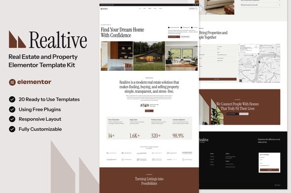 Realtive - Real Estate & Property Elementor Template Kit