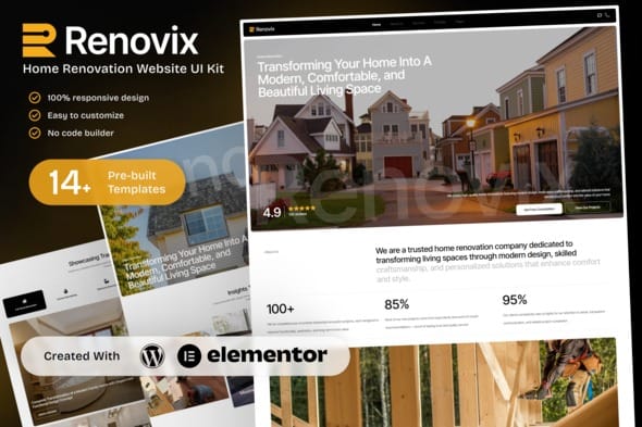 Renovix - Home Renovation Elementor Template Kit